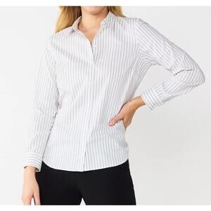 Nine West Long Sleeve Structured Button Down Shirt - Size XXL **